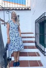 Dress Addict White/Blue Cotton Dress
