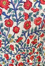 Dress Addict Beige/Red Flower Cotton Dress