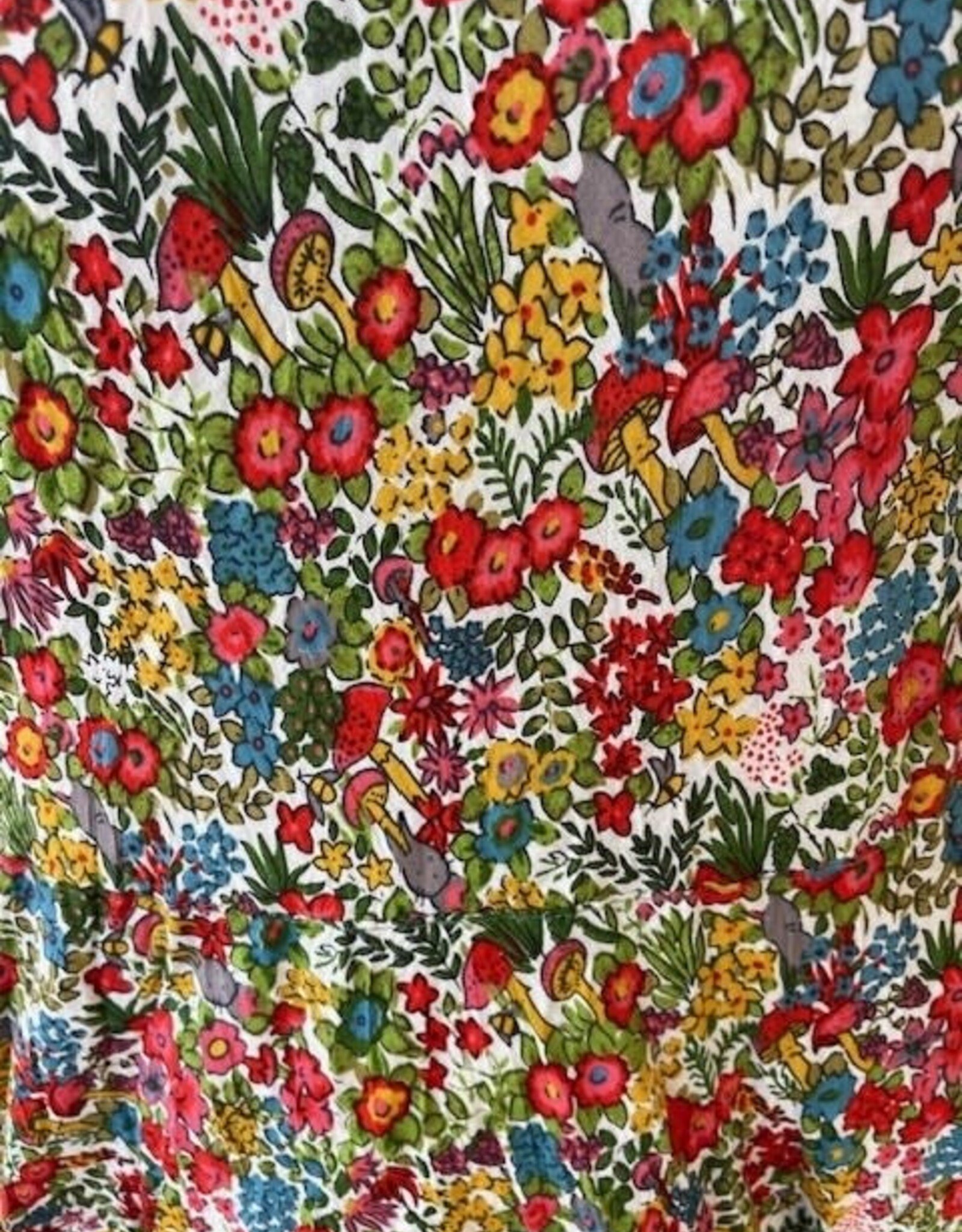 Dress Addict Jess 1/2 Sleeve Garden Print Cotton Dress