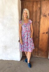 Dress Addict Pink Floral/White Cotton Dress