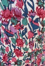 Dress Addict Pink Floral/White Cotton Dress