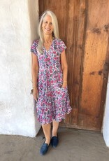 Dress Addict Pink Floral/White Cotton Dress
