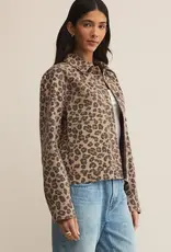 Z Supply  Bel Air Leopard Denim Jacket
