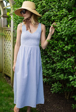 Marea Cora Blue Seersucker Dress