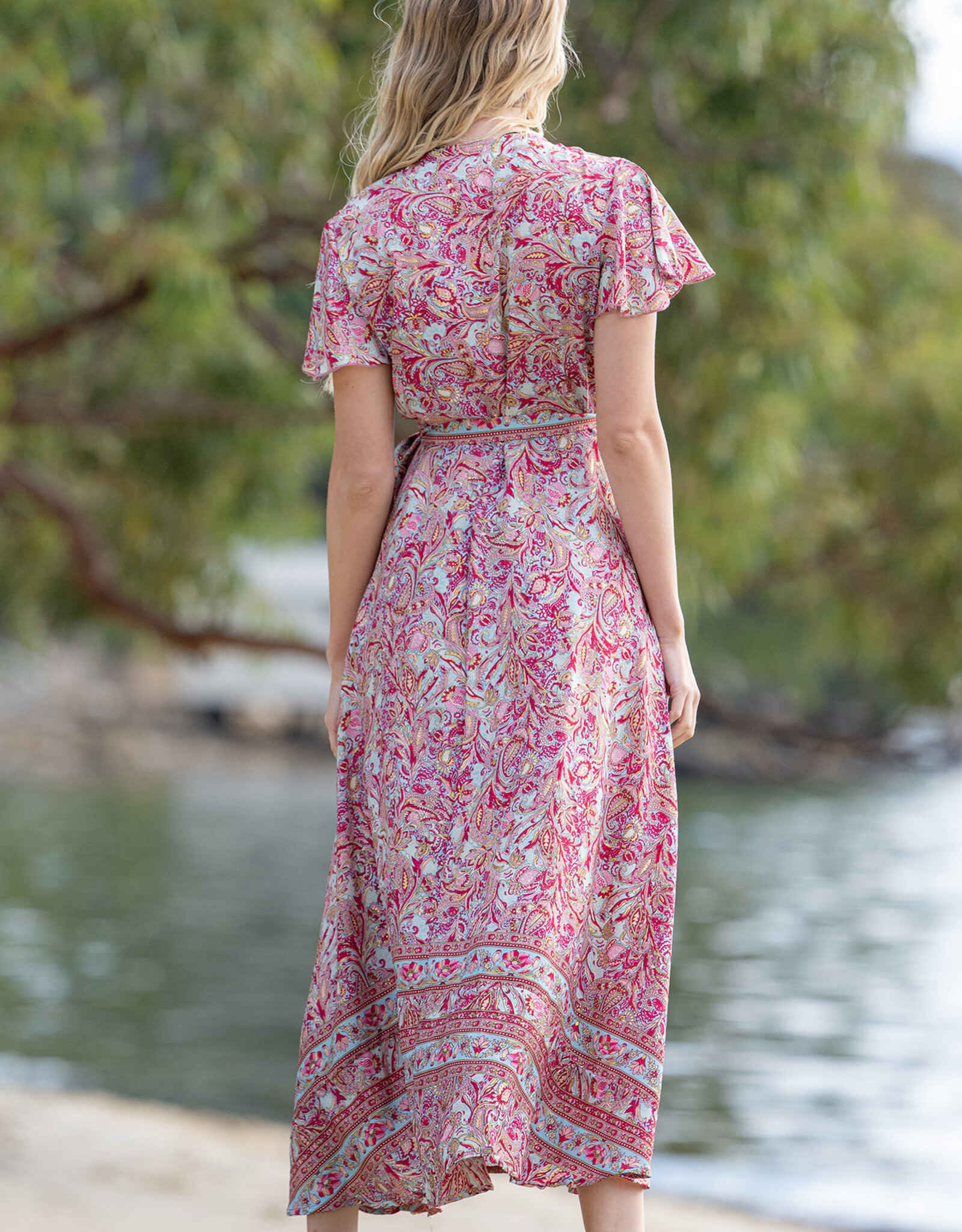 Cienna Cleo Short Sleeve Wrap Dress