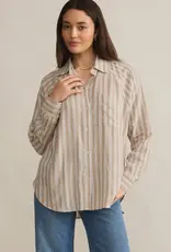 Z Supply  Perfect Linen Top Pebble Moon