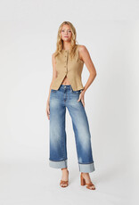 Level 99  Selvedge Wide Leg Cuff Jean