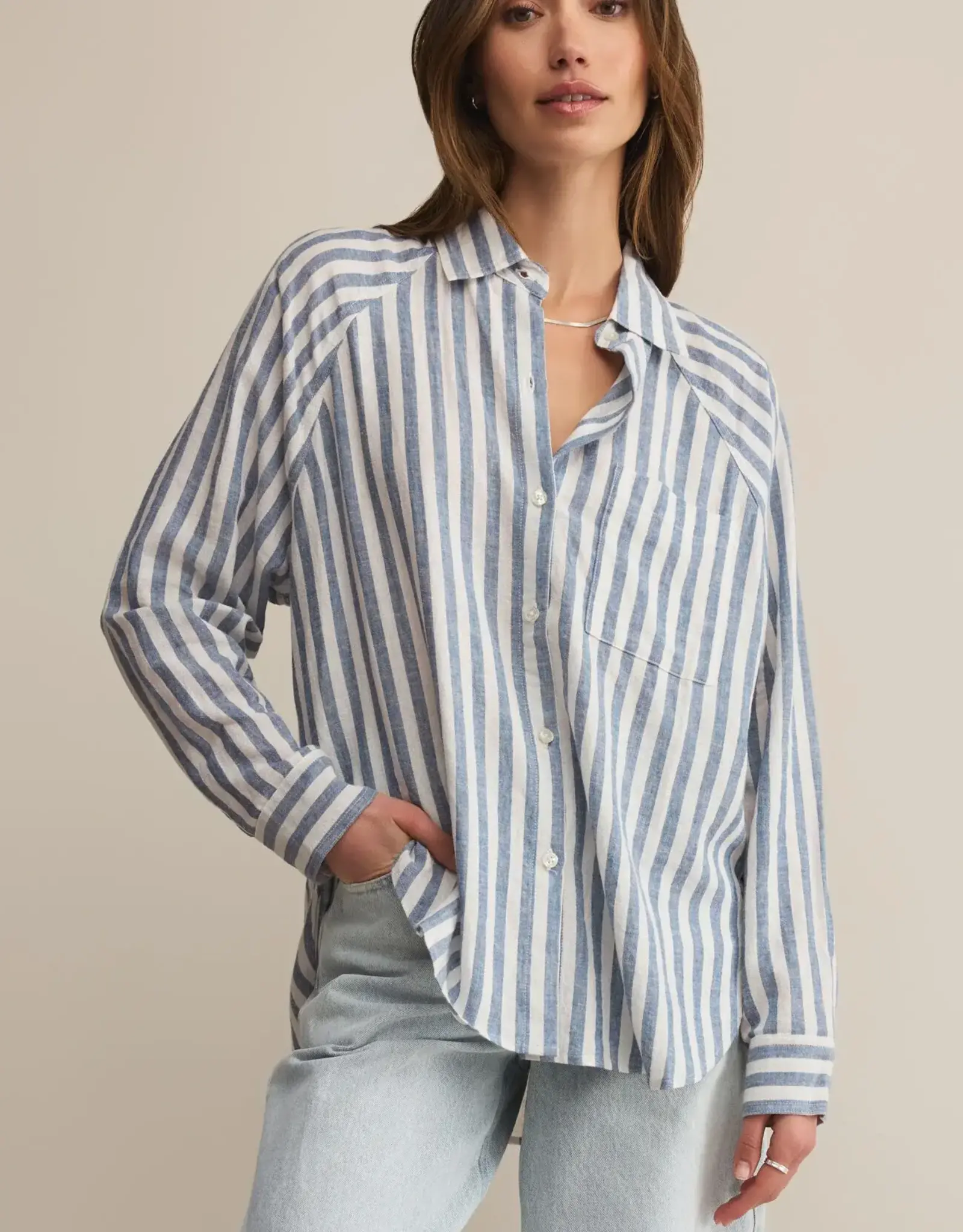 Z Supply Perfect Linen Top Boathouse