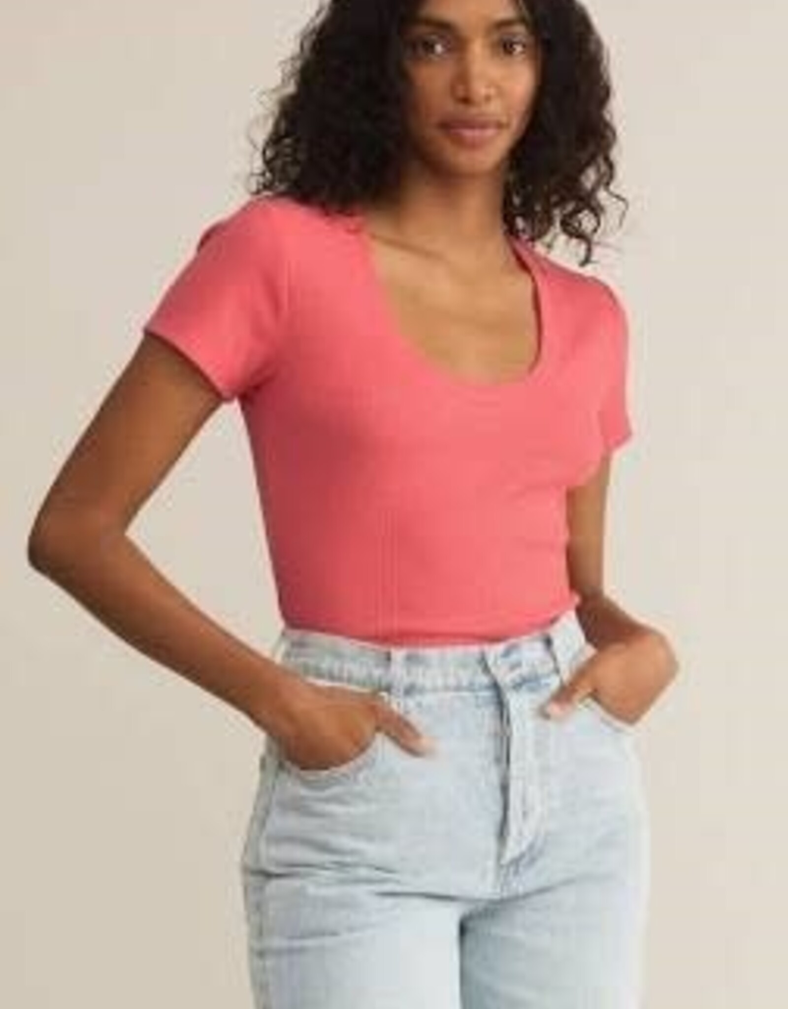 Z Supply Sirena Short Sleeve Rib Tee