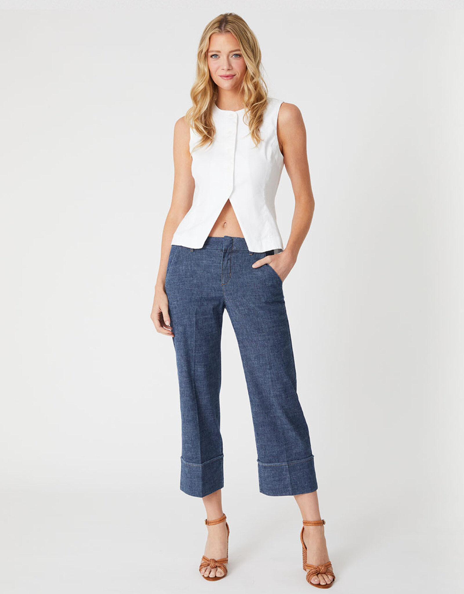 Level 99 Lauren Cuffed Trouser