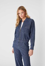 Level 99 Alex Linen Bomber Jacket