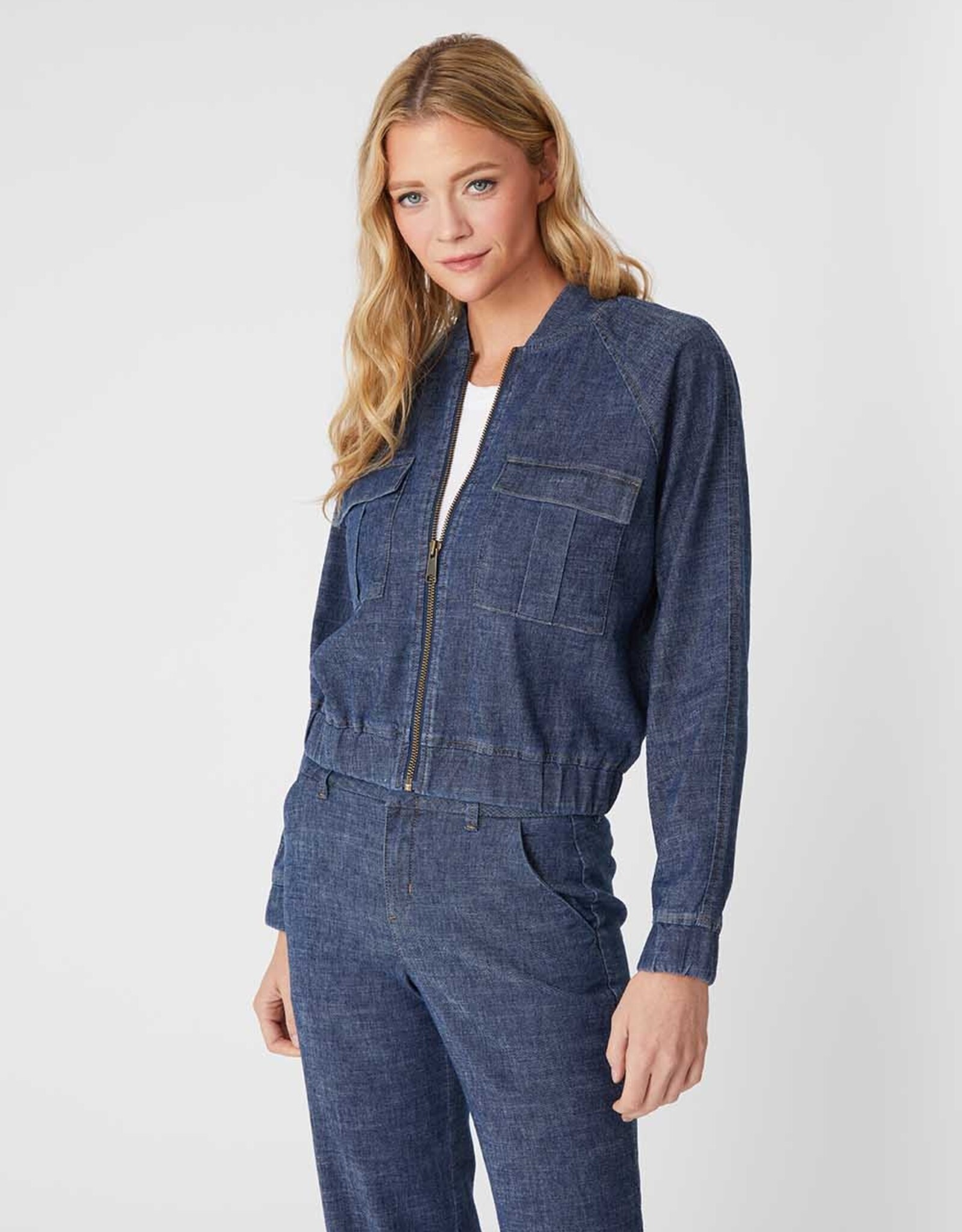 Level 99 Alex Linen Bomber Jacket