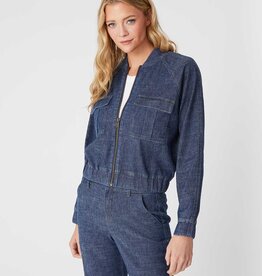 Level 99 Alex Linen Bomber Jacket
