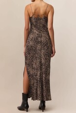 Z Supply Cielo Leopard Satin Midi Dress