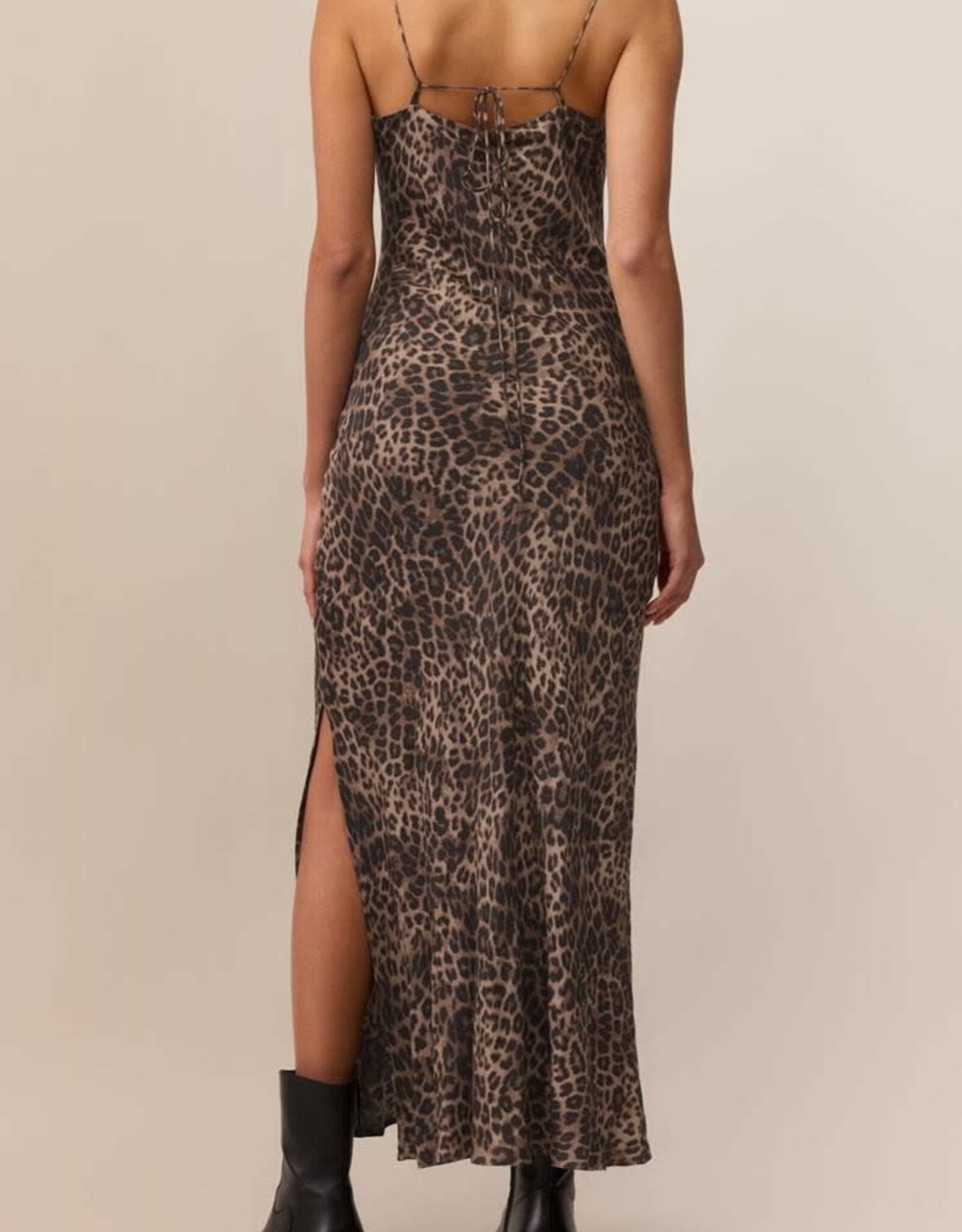 Z Supply Cielo Leopard Satin Midi Dress