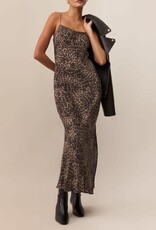 Z Supply Cielo Leopard Satin Midi Dress