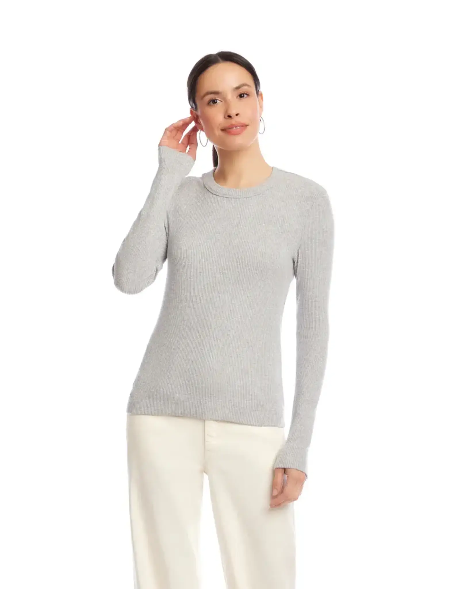 Karen Kane  Ribbed Crewneck Top
