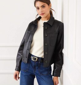 Karen Kane Faux Leather Crop Jacket