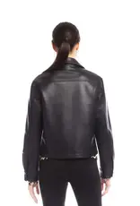 Karen Kane  Faux Leather Crop Jacket