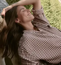 Z Supply River Plaid Chocolate Cherry Shirt