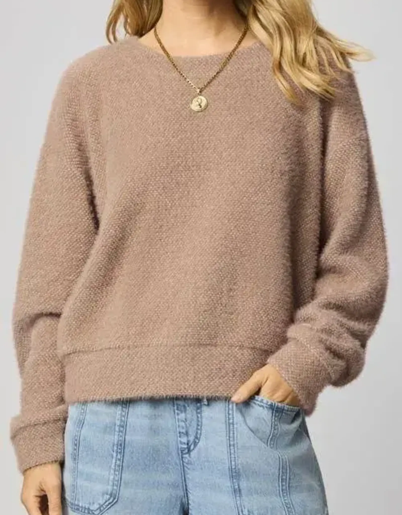 Splendid Fallon Fuzzy Crew Sweater