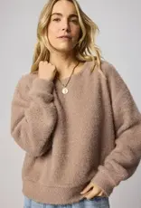 Splendid Fallon Fuzzy Crew Sweater