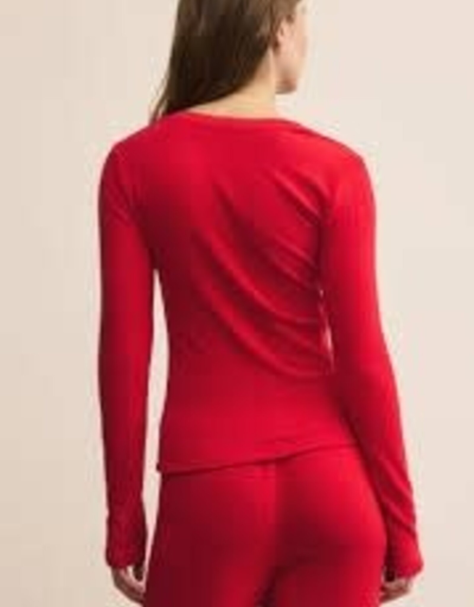 Z Supply  Holly Pointelle Long Sleeve Top
