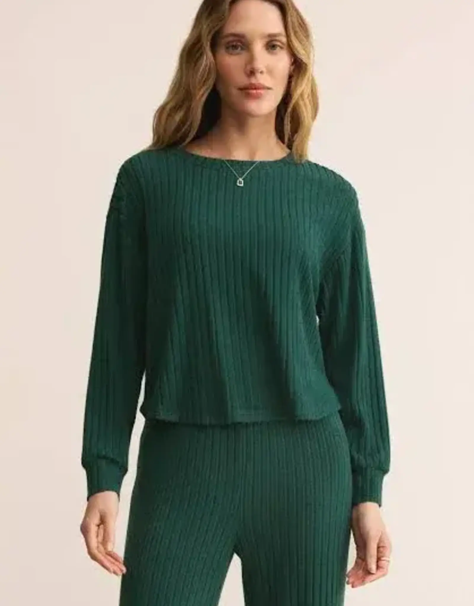Z Supply Elfie Long Sleeve Rib Top