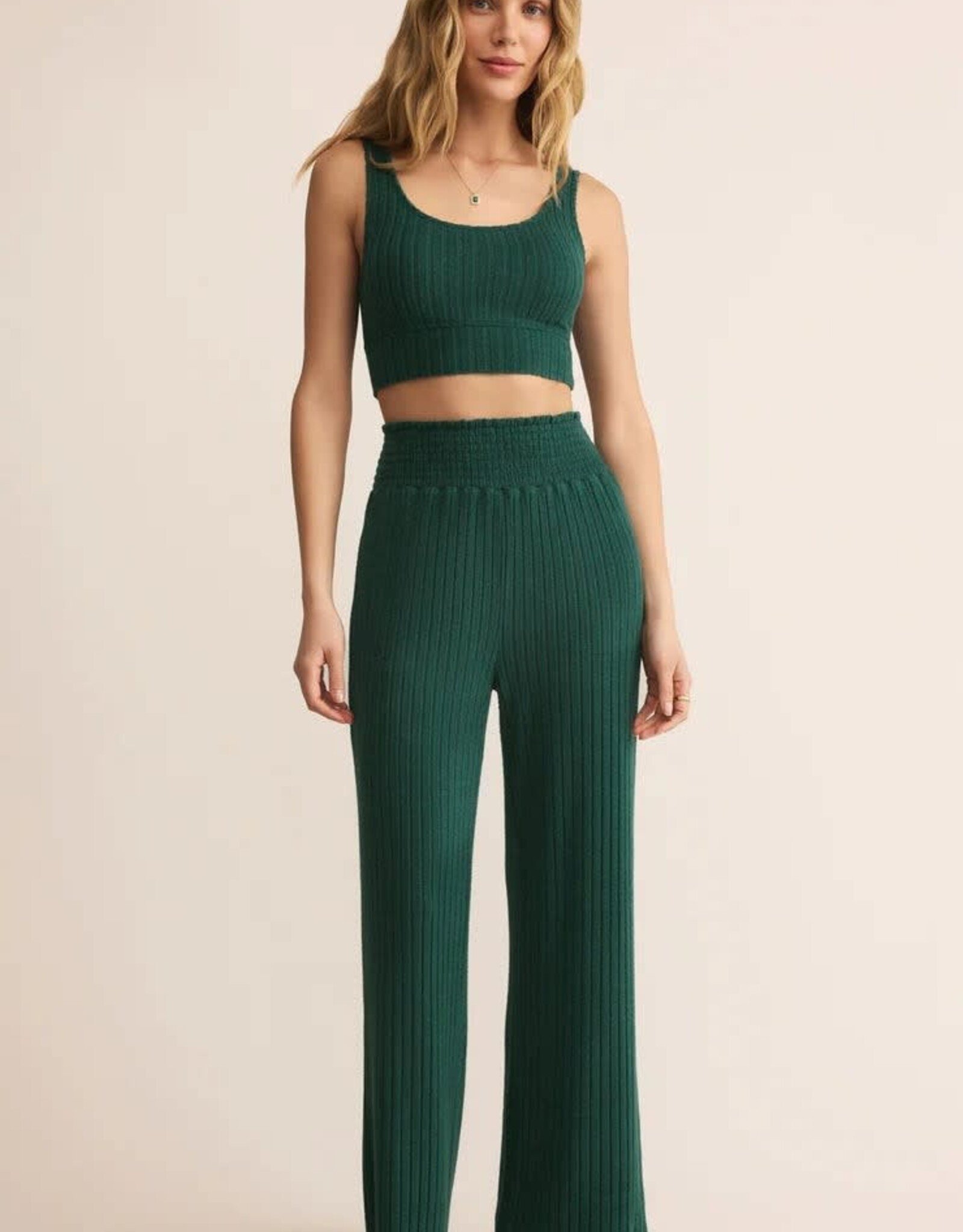 Z Supply  Dawn Smocked Rib Pant