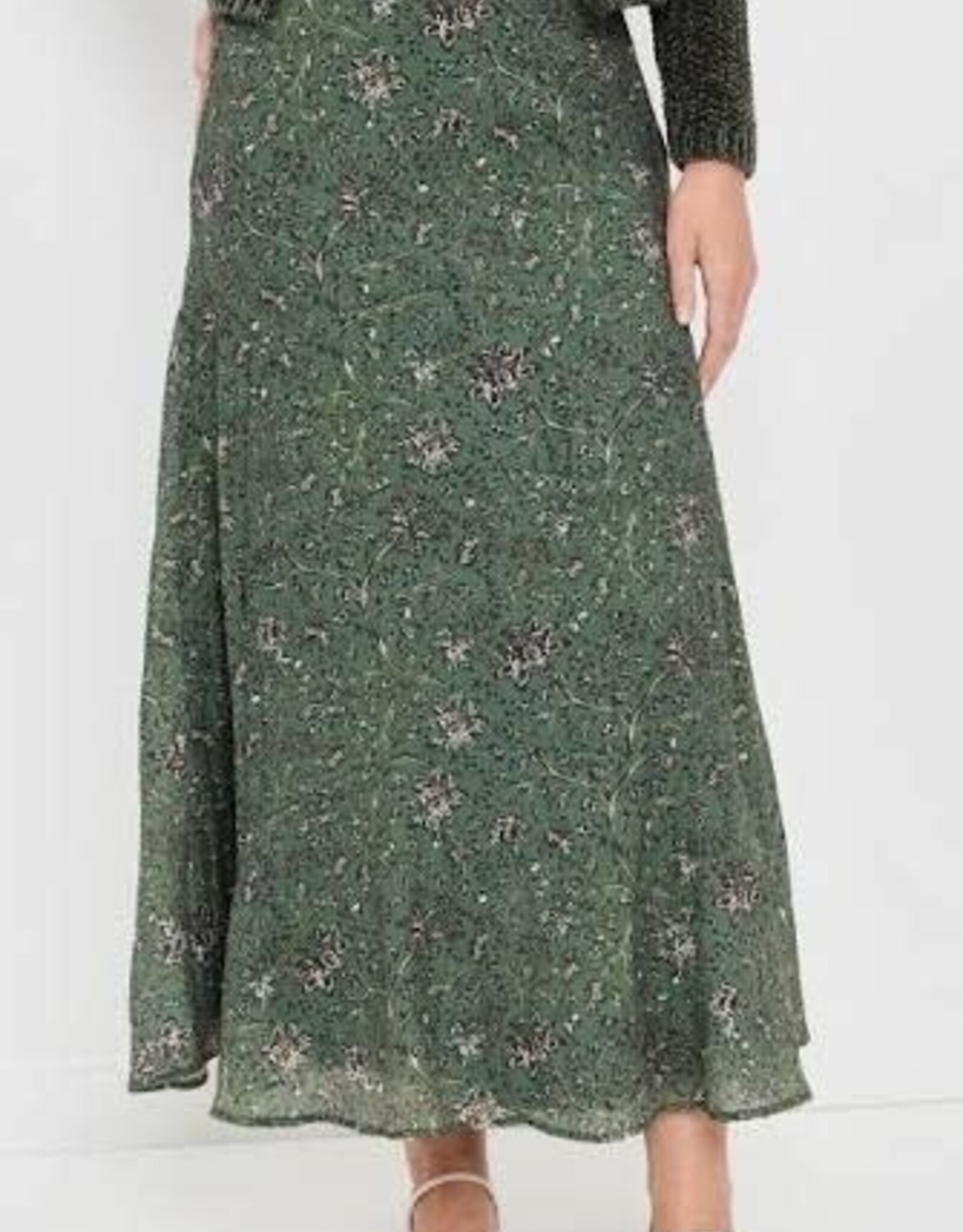 Splendid Versailles Floral Midi Skirt