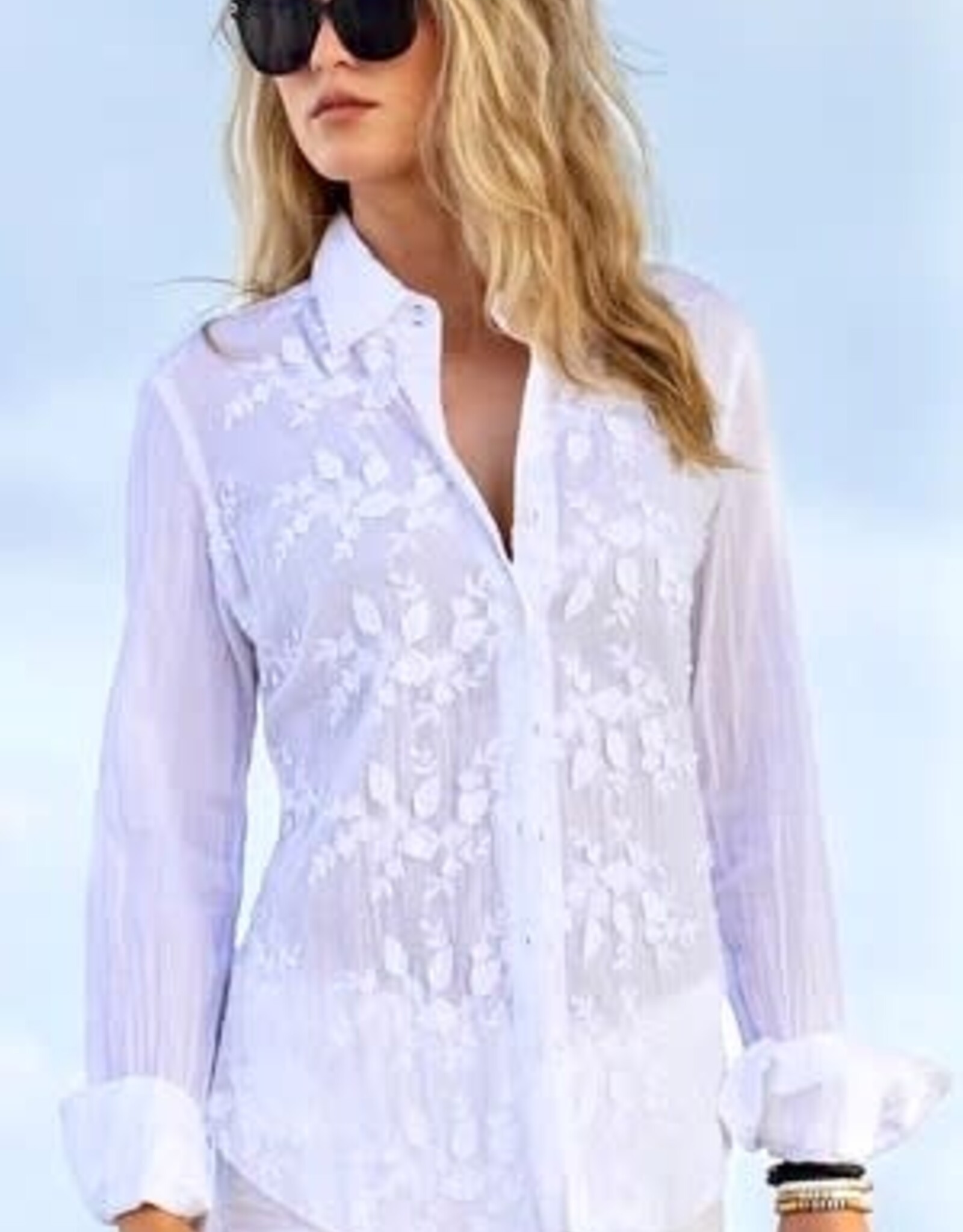 Cino  Etienne Embroidered Cotton Shirt