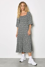 Apricot Smocked Dress Black/Green