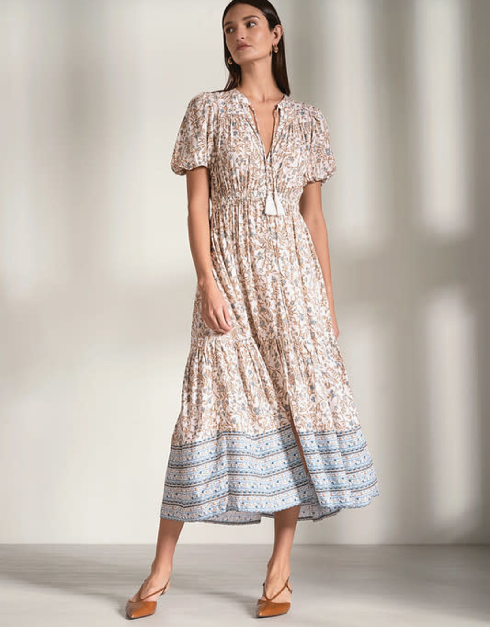 Elan Midi Dress Blue Whimsey