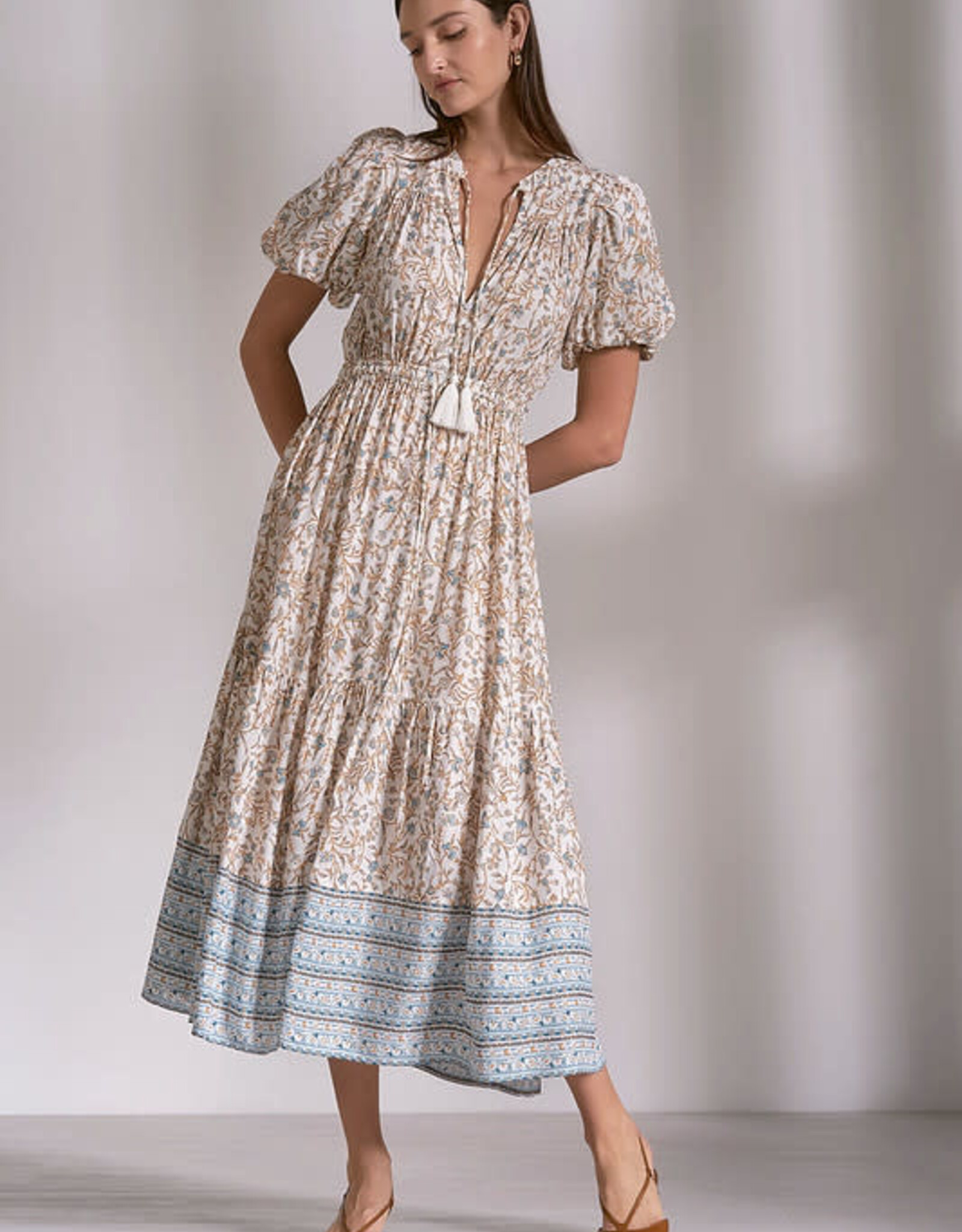 Elan Midi Dress Blue Whimsey