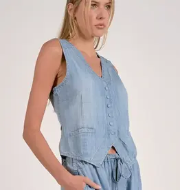Chambray Button Vest