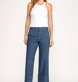 Level 99 Lauren Cuffed Trouser Indigo Light