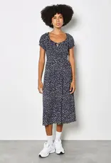 Apricot  Midi Spot Print Dress