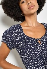 Apricot  Midi Spot Print Dress