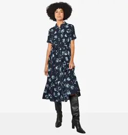 Apricot Pressed Daisy Shirt Dress