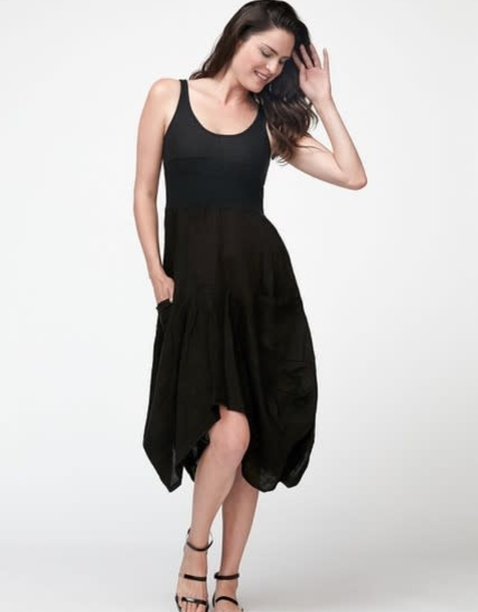 Inizio Magic Linen Dress Black