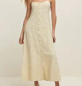 Z Supply Angel Eyes Textured Midi  Dress Champagne