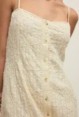 Z Supply  Angel Eyes Textured Midi Dress Champagne