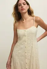 Z Supply  Angel Eyes Textured Midi Dress Champagne