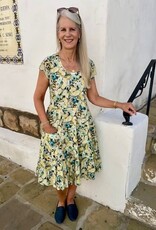 Dress Addict  Yellow Print Cotton Dress