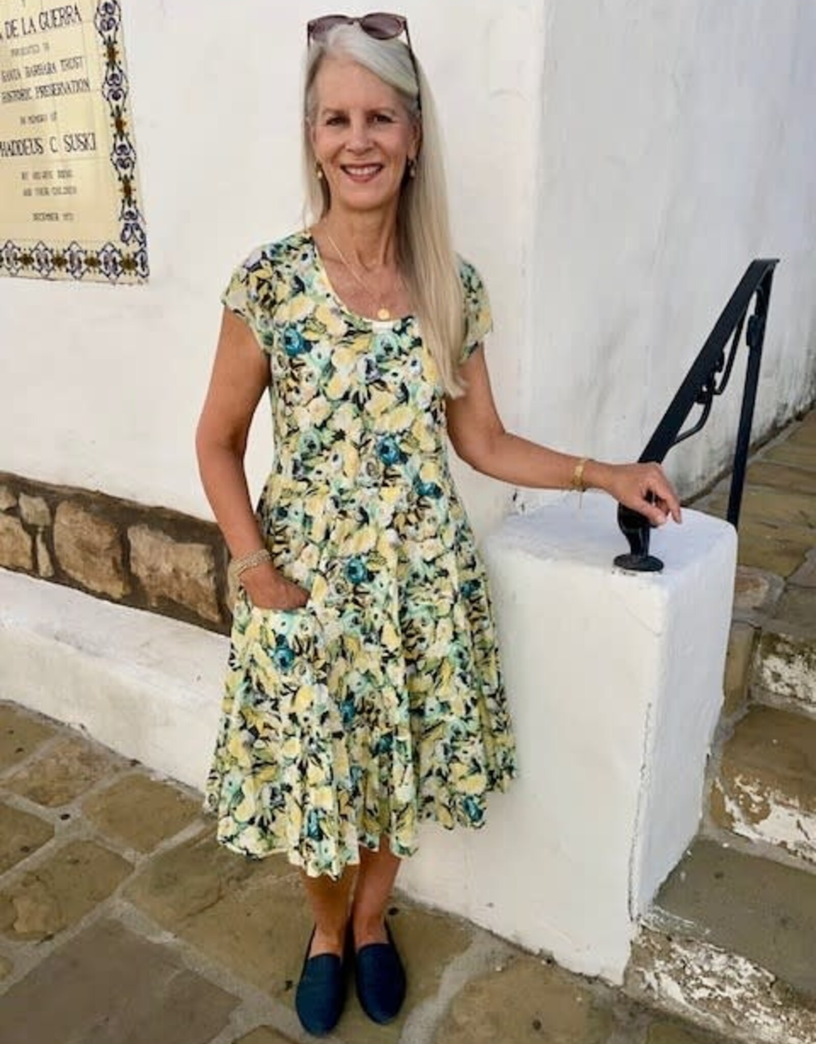 Dress Addict  Yellow Print Cotton Dress