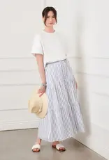 Karen Kane  StripeTiered Midi Skirt