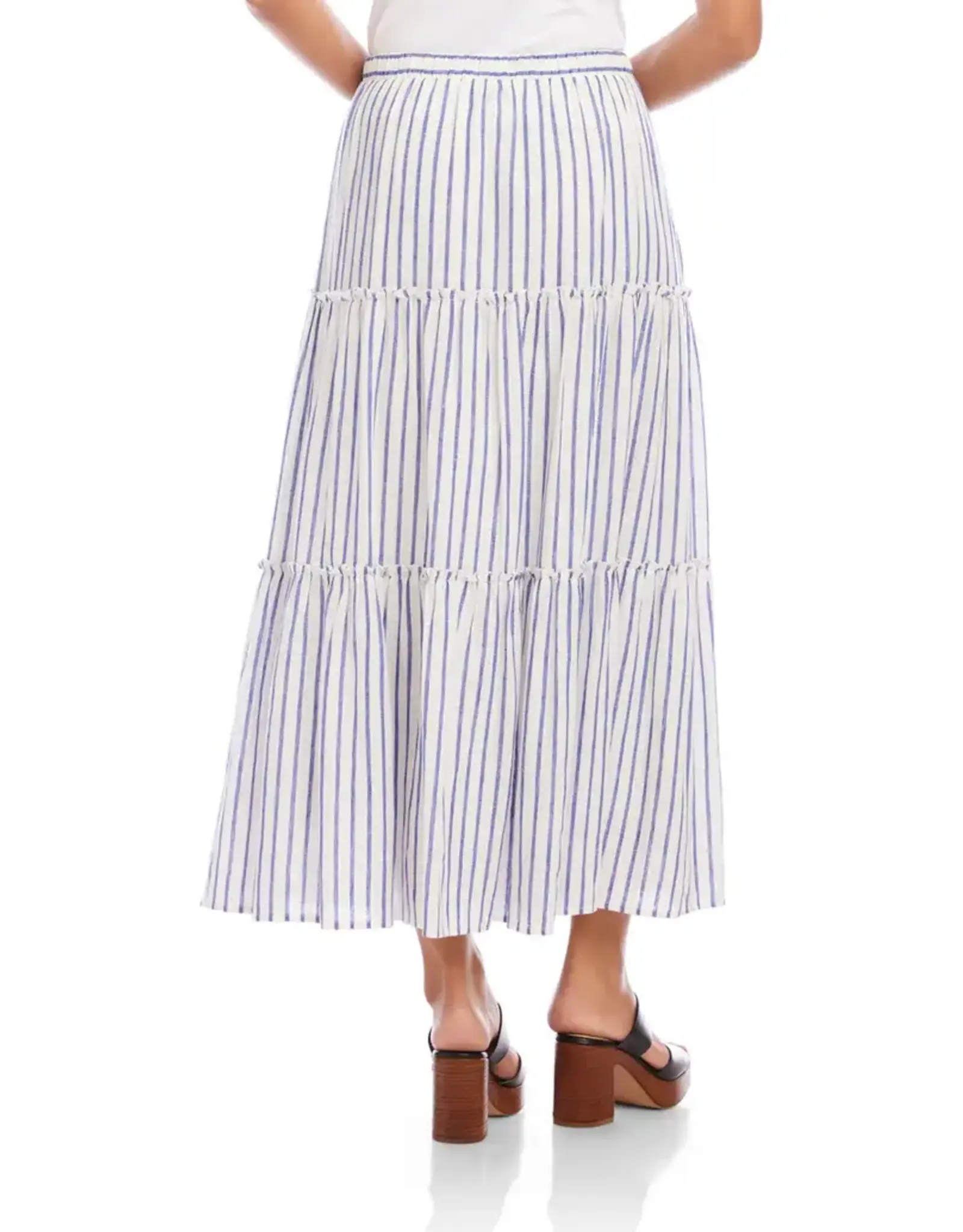 Karen Kane  StripeTiered Midi Skirt