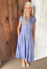 Inizio Celeste Linen Dress