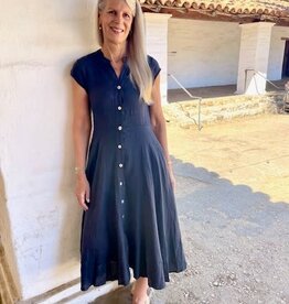 Inizio Celeste Linen Dress