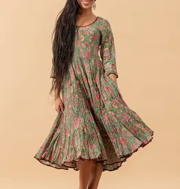 Trade Cloth Santa Fe Dress 3/4 Sleeve Jada